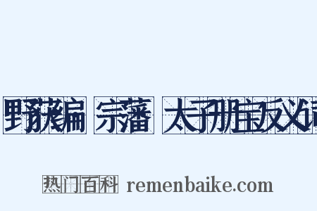 野获编·宗藩·太子册宝反义词是什么意思的图片